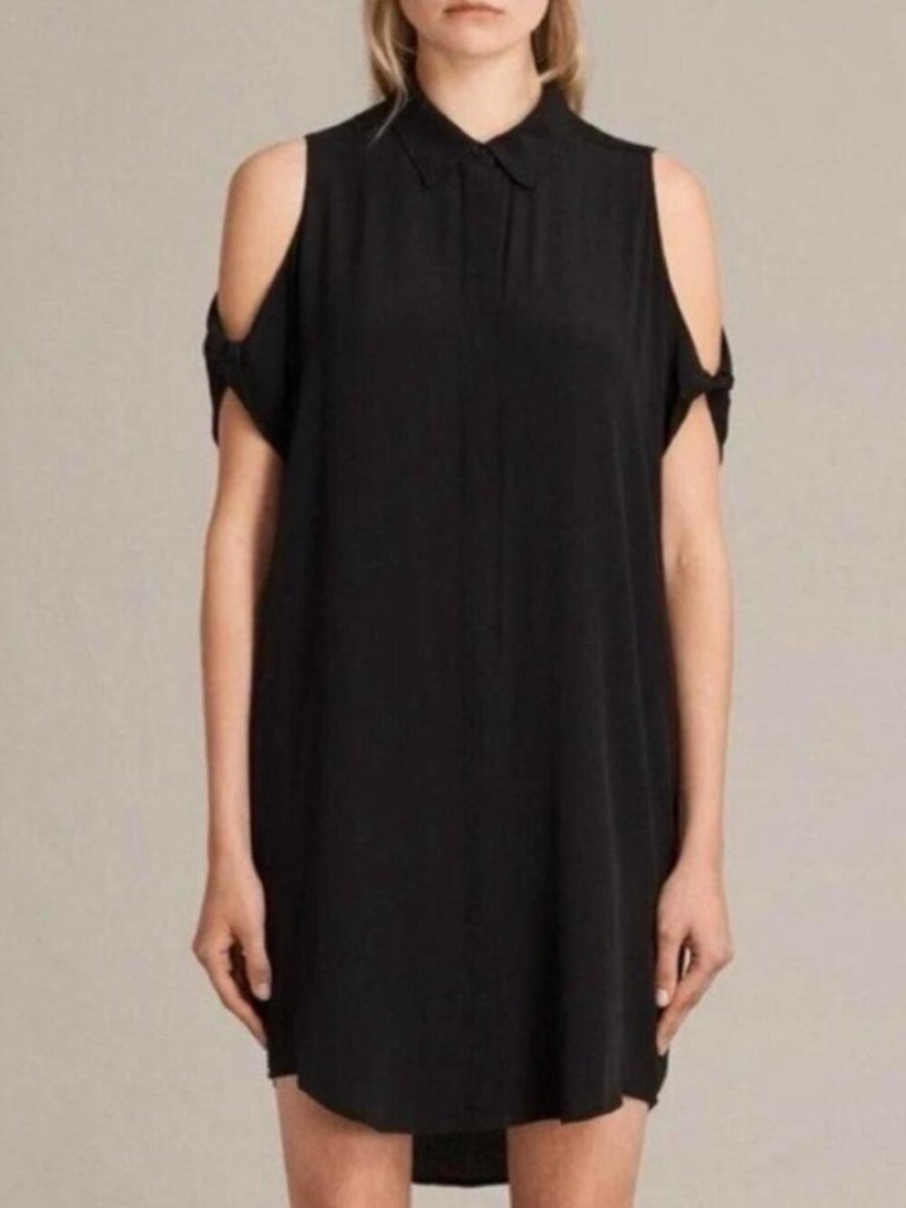 ALLSAINTS Irie Black Shirt Dress - Xsmall